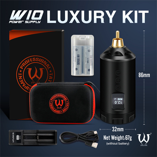 AVA NEWEST W10 WIRELESS POWER SUPPLY LUXURY KIT BLACK